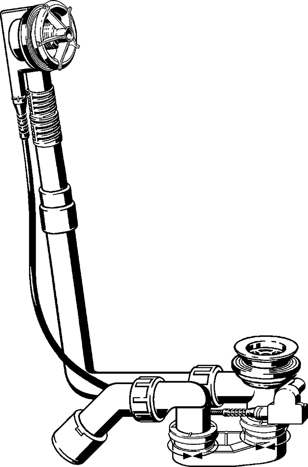 Канализационная арматура  Сифоны для ванн и душевых поддонов  Multiplex VIEGA 111 069 Модель 6163.1 Santreyd  - Вид №1