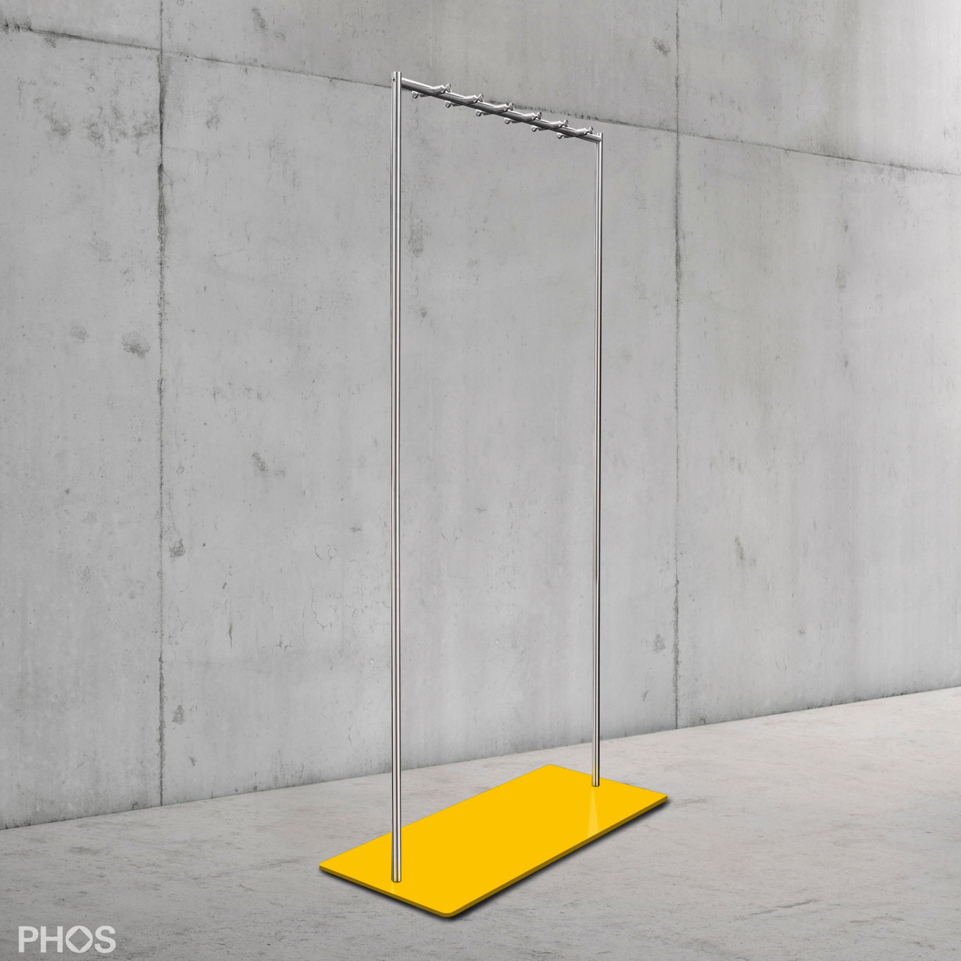 GST3-BPGe Вешалка для одежды Twin Pur с крючками для одежды, основание: желтое. PHOS  - Вид №1