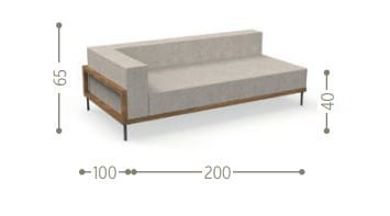 Тканевый модульный садовый диван Talenti CleoSoft-wood ARCH-00051032 - Вид №6