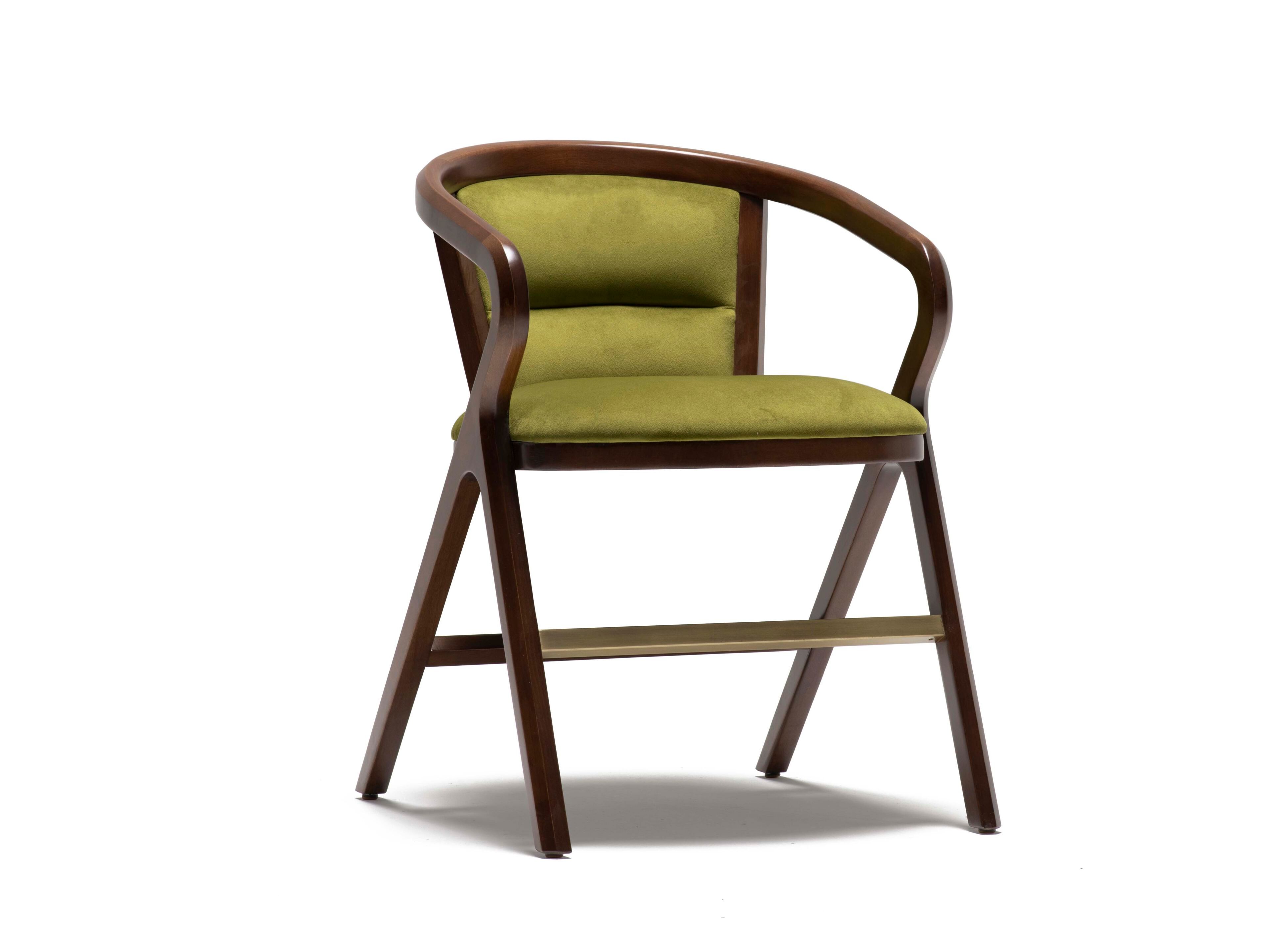 Стул из ткани и ясеня с подлокотниками Papell Design гостиница ARCH-00147251