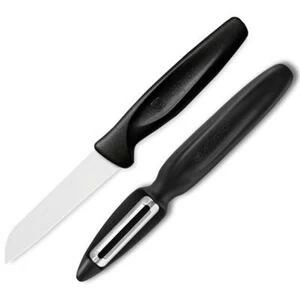 Набор ножей для чистки и нарезки овощей и фруктов Sharp Fresh Colourful с плавающим лезвием, черная