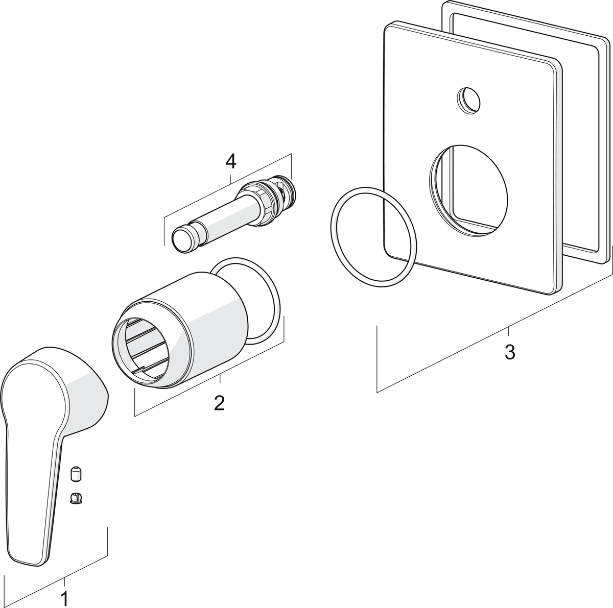 Oras 3986 Панель смесителя для ванны и душа 3986 Saga Хром  - Вид №3