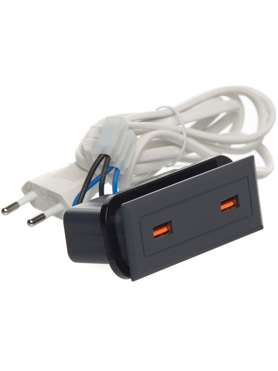 Блок электрических розеток Stripe 12021 Anthracite NAVAKO  - Вид №1