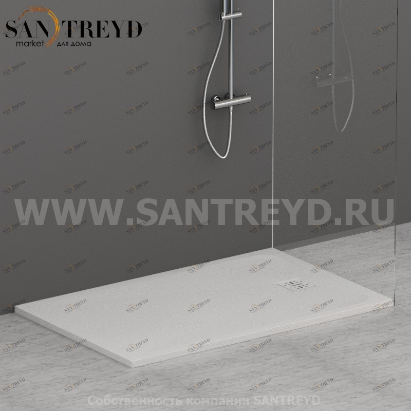 DR14090501 Душевой поддон 140х90 см цвет Белый бархат Globo DOCCIASMART Италия Ceramica Globo