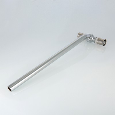 VTm.282.HN.201520 Пресс-фитинг – тройник с хромированной трубкой Valtec 15 мм, 20х15х20, 70 см  - Вид №7