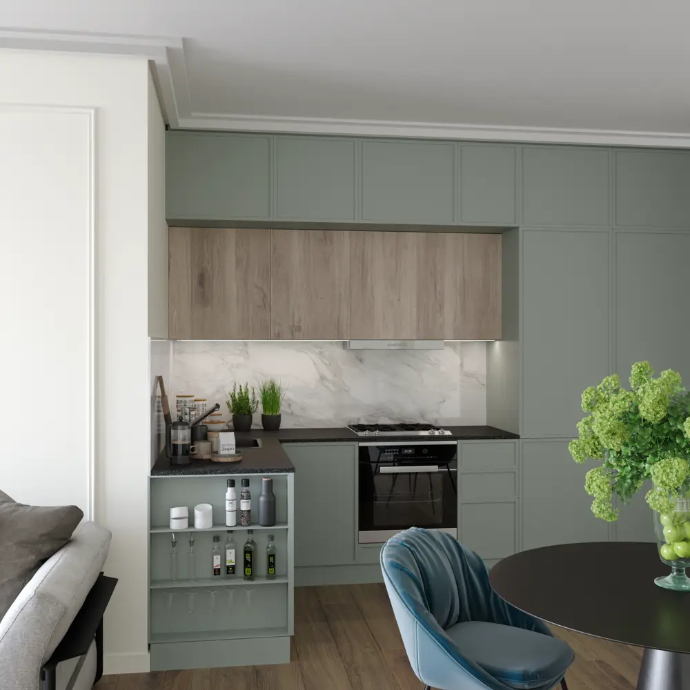 Столешница Найт 240x60x2 см искусственный камень цвет чёрный Santreyd STLM-2089685 - Вид №6