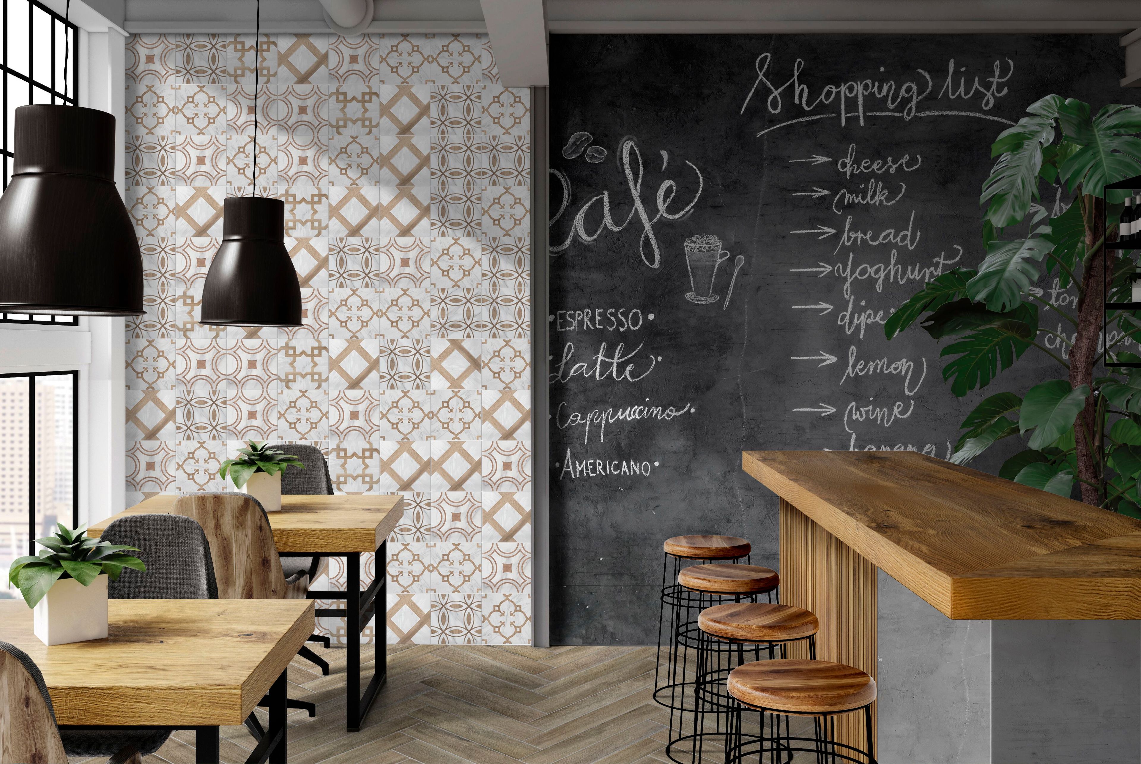 Пол / облицовка керамогранита с эффектом мрамора и дерева KERADOM MARBLE & WOOD ARCH-00139454 - Вид №5