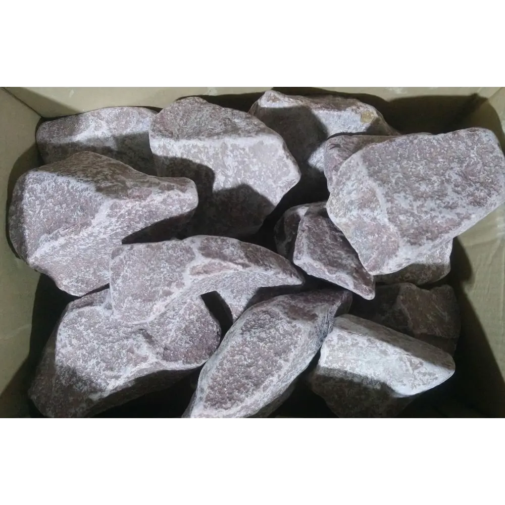 89370557 Камни для бани и сауны Малиновый кварцит обвалованный 70-150 мм 20 кг STLM-0941998 Santreyd 