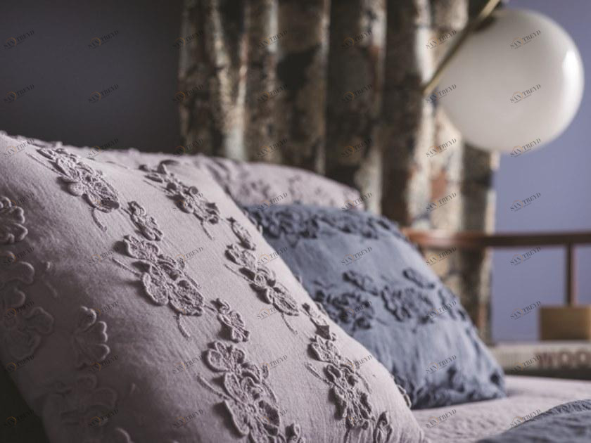 LA FABBRICA DEL LINO Вышитая наволочка из льна Decor sun-id-1400879