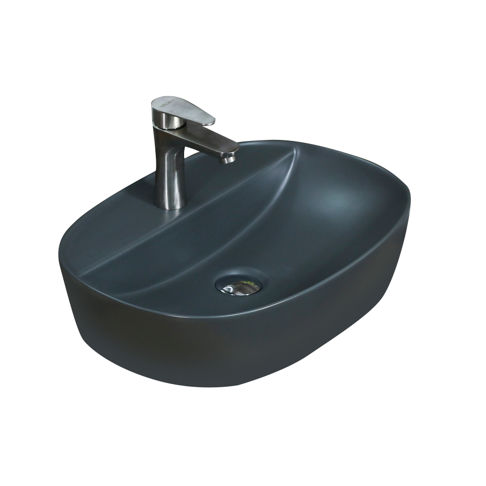 Накладная раковина melana mln-320356mdg матовая темно- серая 320356MDG-805 - Вид №1