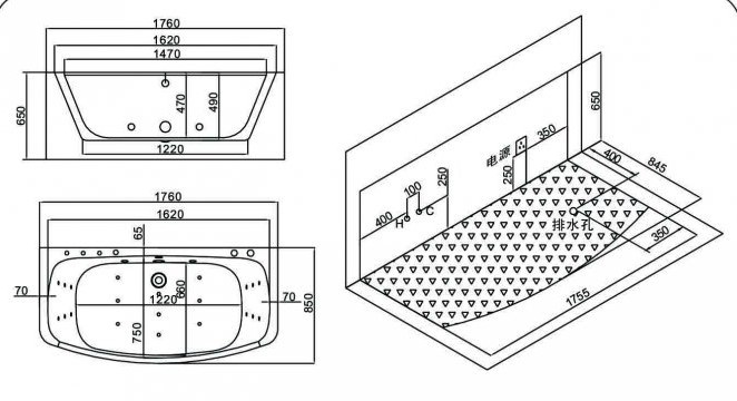 А4101 CGSM Ванна гидромассажная SSWW  - Вид №4