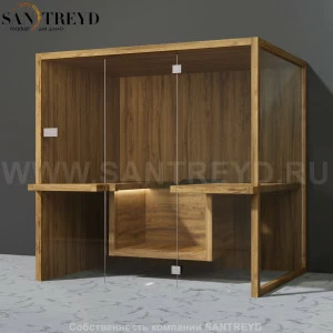 Effegibi AIR SA91800004 Cауна. Установка: к стене. Мощность: 8 кВт макс. Размеры: длина 217 см, ширина 162 см. Отделка: осина термообработанная.