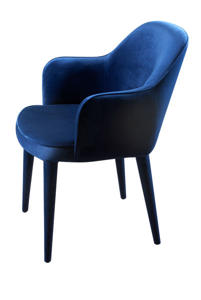 FUPP0003 Синее бархатное кресло Хайбери ijlbrown  - Вид №1