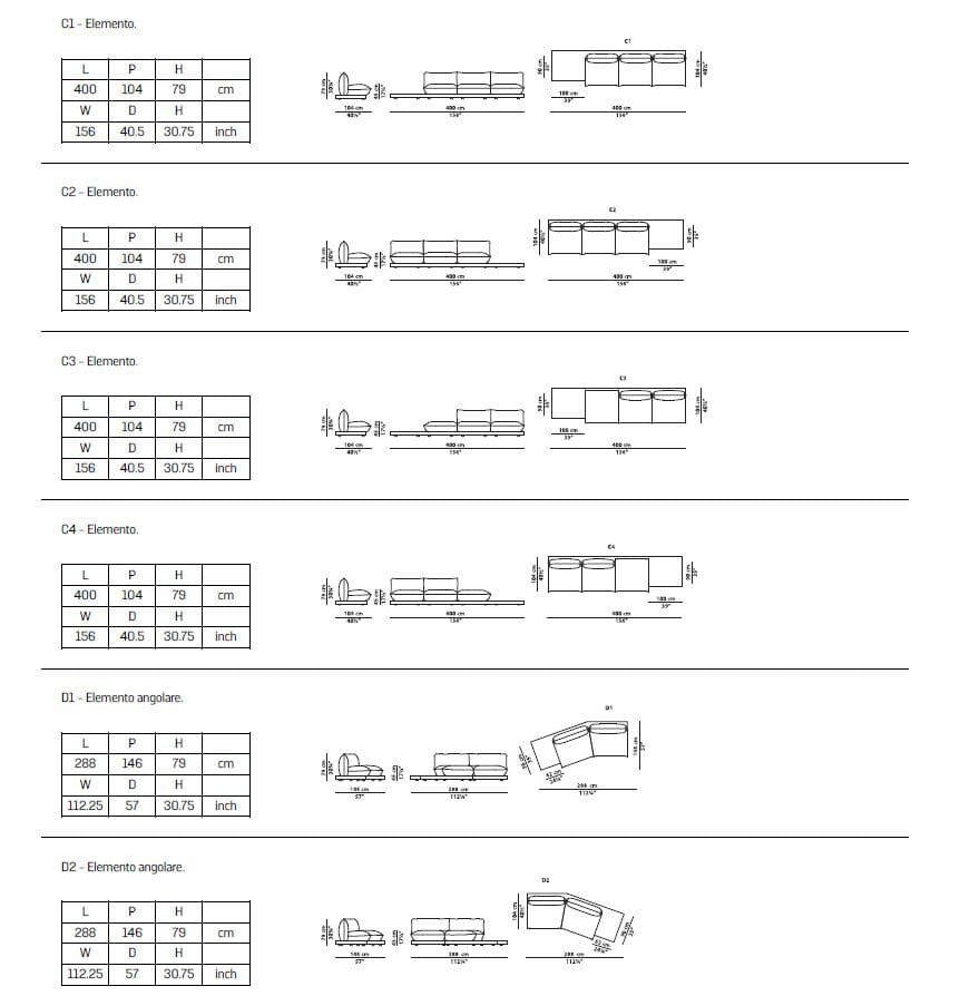 Кожаный модульный диван Baxter Aura ARCH-00089329 - Вид №12