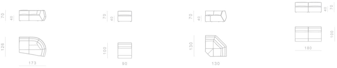 Кожаный изогнутый диван GHIDINI1961 Infinito ARCH-00089399 - Вид №29