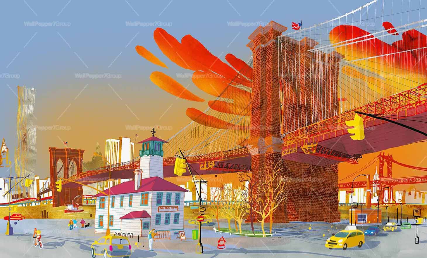 Обои с перспективной тематикой trompe l'Oeil, экологически чистые WallPepper коллекция 2022 ARCH-00027520 - Вид №1