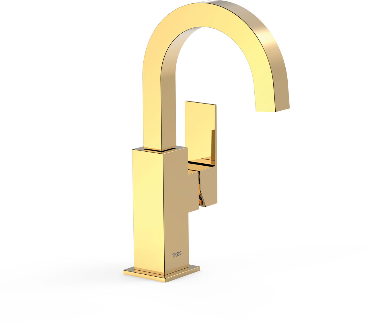 Смеситель для умывальника CUADRO с одной ручкой и боковым рычагом-00660502OR TRES