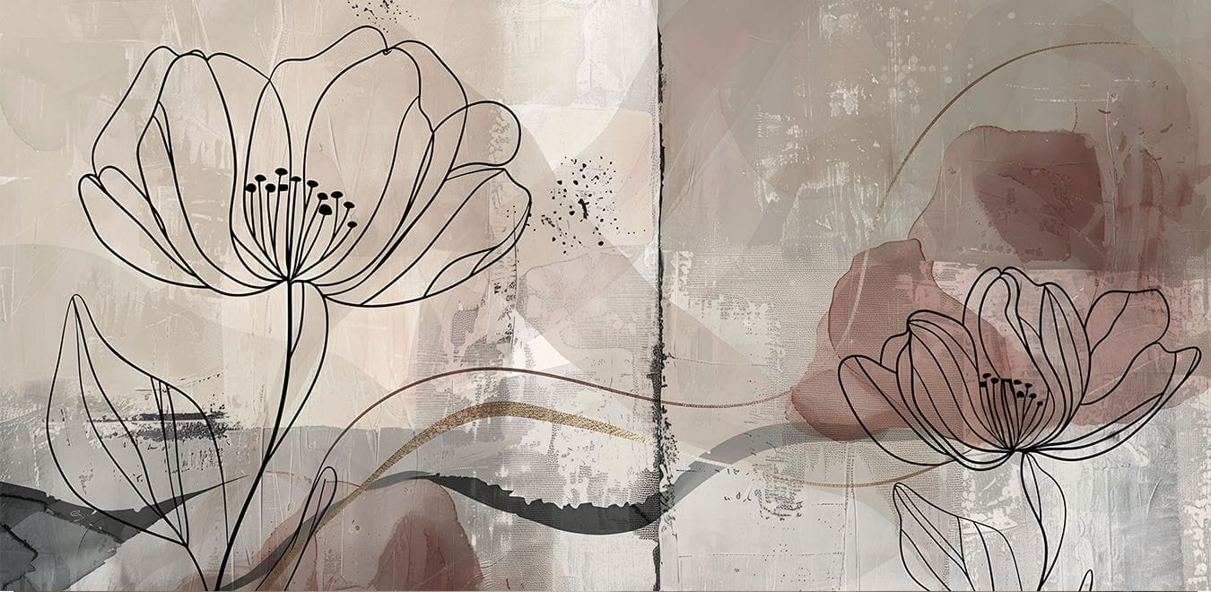 Обои с цветочными мотивами Creativespace Prêt-à-porter ARCH-00031260 - Вид №1