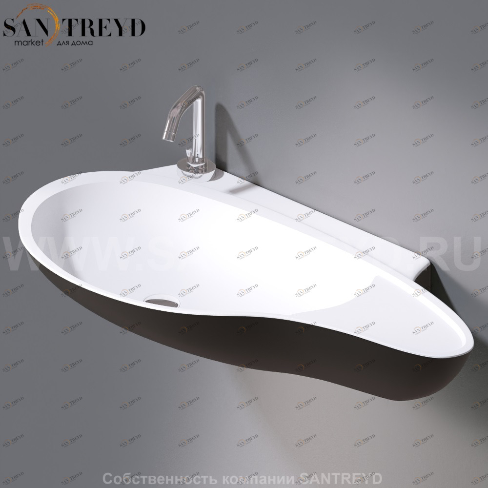 L500T0R1V4.205 Подвесная раковина настенная овальная A. e T. Italia SPOT белая AeT ITALIA ACCENT