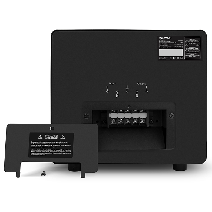 SV-014940 Stabilizer vr-a3000, relay, 3000va, 1800w, 140-275v, output terminals, black, 317 ? 230 ? 240mm, 7.2kg. Sven Santreyd  - Вид №3