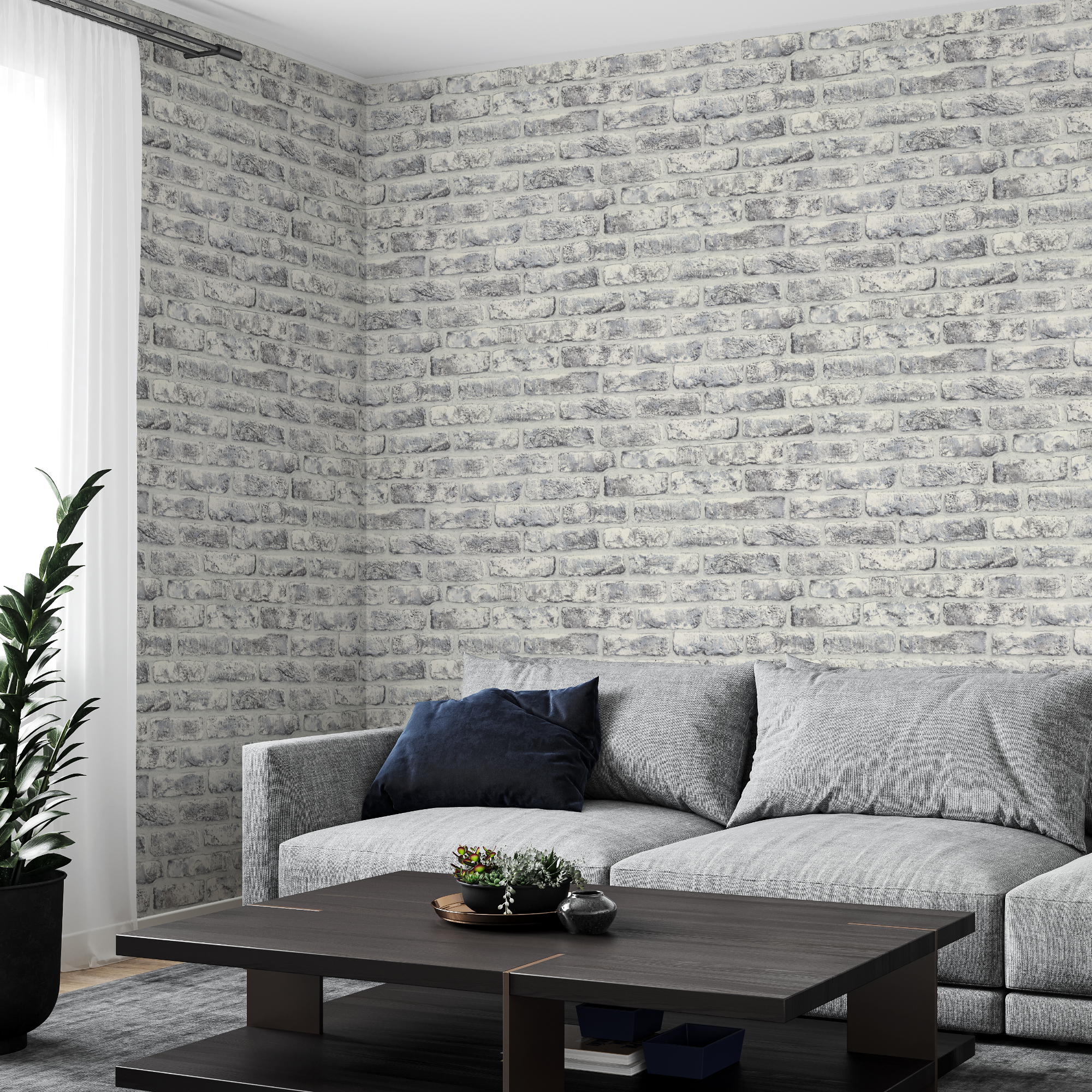 ПАЛИТРА Fort - Серые флизелиновые обои с дизайнерским рельефом 85570628 STLM-0063962 - Вид №3