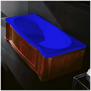 Ванна Gruppo treesse New Classic Young VTL-V6741-SX-WO-SI синяя прямоугольная левая орех