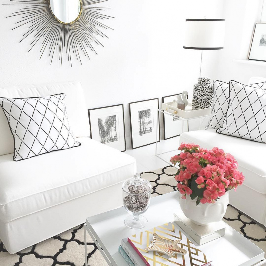 Ковер Trelli белый 300х500 DOLLY CAPRETS ДИЗАЙНЕРСКИЕ, ТРЕЛЬЯЖНЫЙ УЗОР 015113 Белый;чёрный  - Вид №2