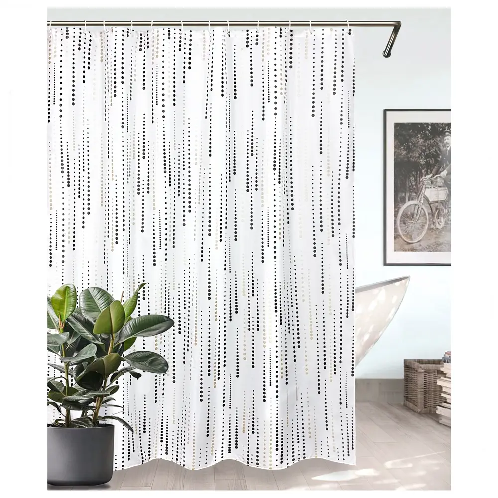 BATH PLUS Штора для душа Charme с геометрическим принтом 180x200 см 89380452 STLM-1577039