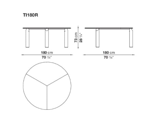 Круглый деревянный стол B&B Italia ISOS ARCH-00126759 - Вид №6