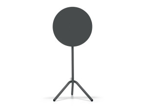 Высокий круглый стол с откидным верхом из листового металла