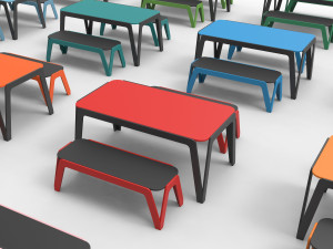 Скамейка из полиэтилена без спинки