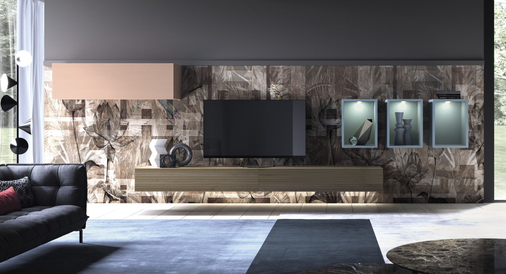 Модульная модульная стена из массива дерева Devina Nais Ноль.16 ARCH-00065357 - Вид №12