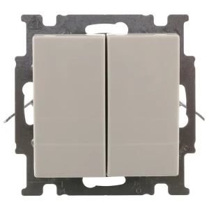 Выключатель встраиваемый ABB Basic 55 2 клавиши, цвет белый