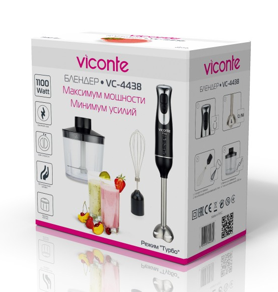 9057686 Блендер погружной Viconte VC-4438 черный STDN-0039073 - Вид №1