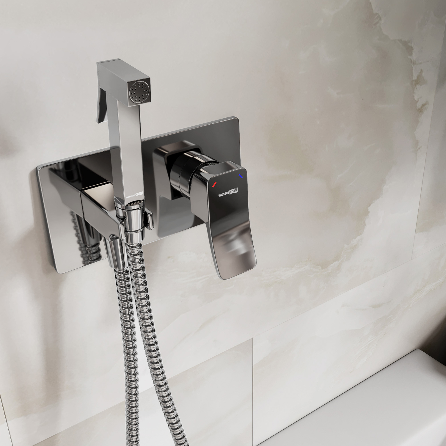 10638 Aller Встраиваемый смеситель для душа с гигиенической лейкой WasserKRAFT Aller 1060  - Вид №1
