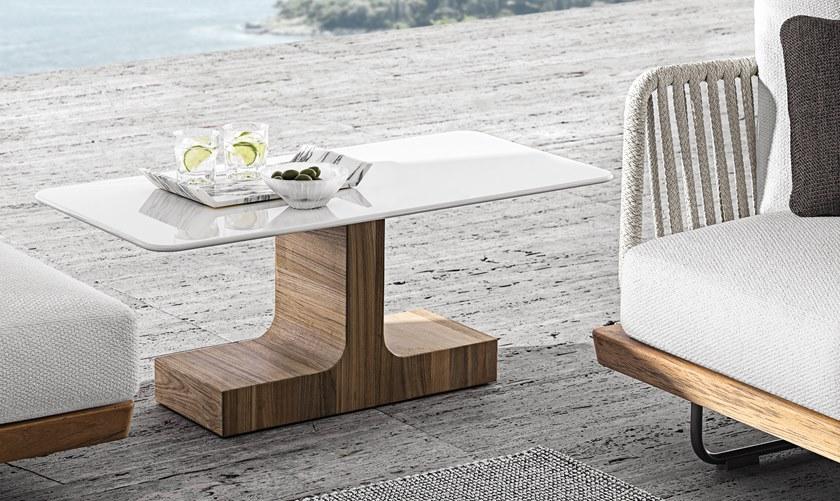 Minotti Садовый журнальный столик с каменной или лакированной столешницей из нпл Block sun-id-1471039 - Вид №1