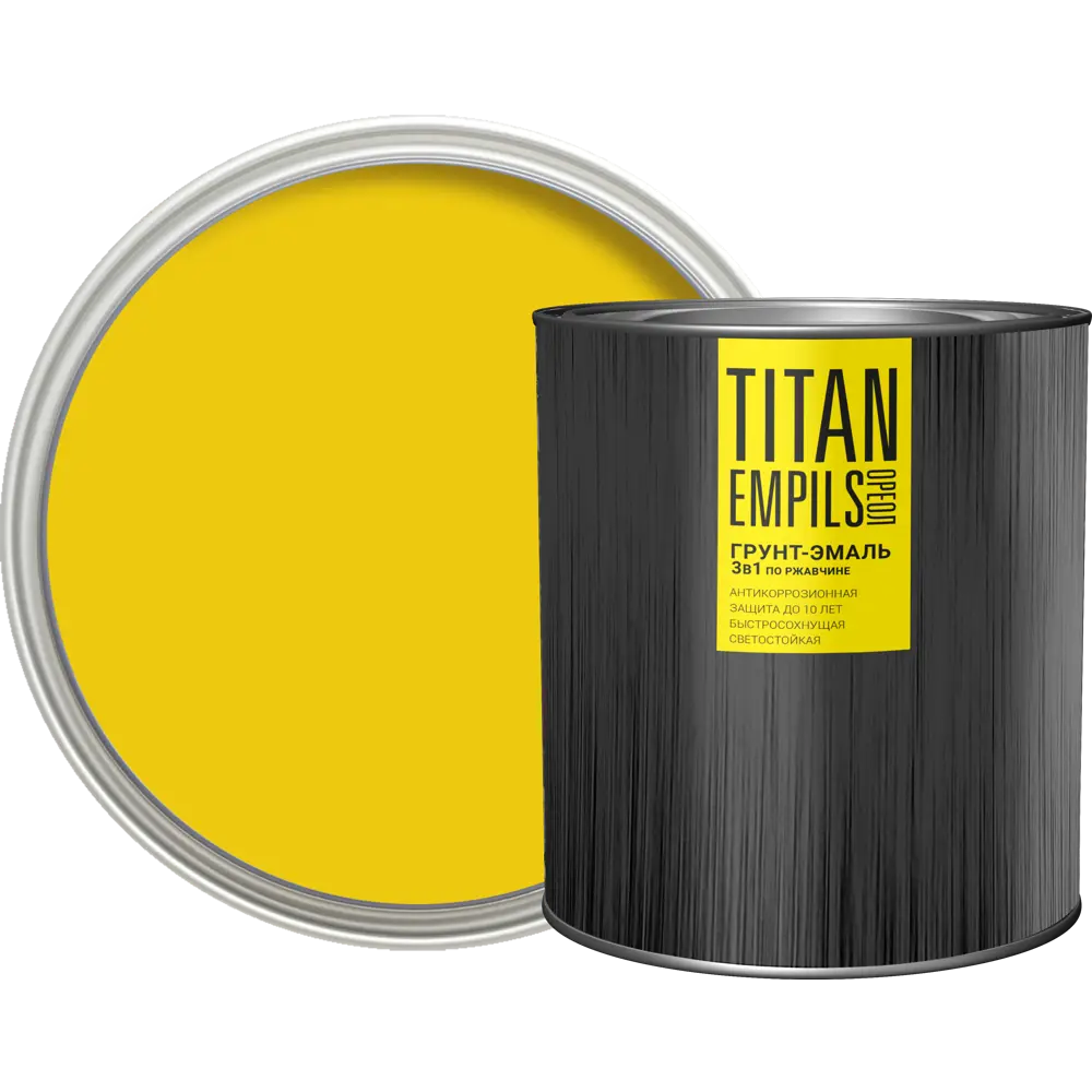 Грунт-эмаль по ржавчине Ореол Titan цвет желтый 2.7 кг STLM-2202118