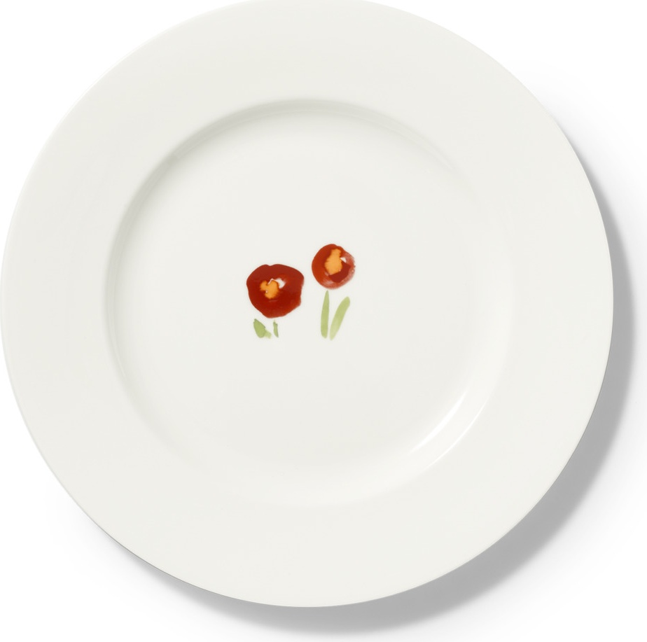 10639878 Dibbern Тарелка закусочная Dibbern "Впечатление.Красные маки" 21см Фарфор 