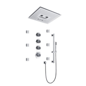 Утопленный набор для душа со светодиодной насадкой для душа