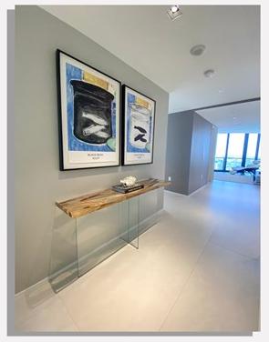 MORADA Прямоугольная консоль из дерева и стекла Floating liana Floating liana co - Вид №1