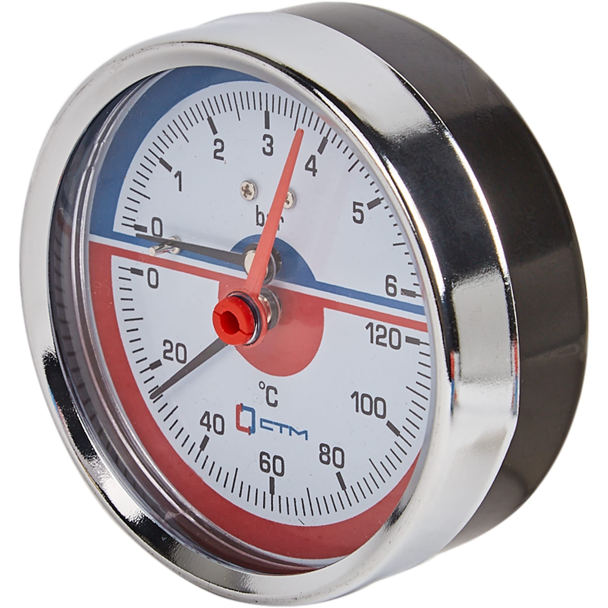 17955268 Термоманометр горизонтальный, 1/2", 120 град, 6 бар Santreyd  - Вид №1