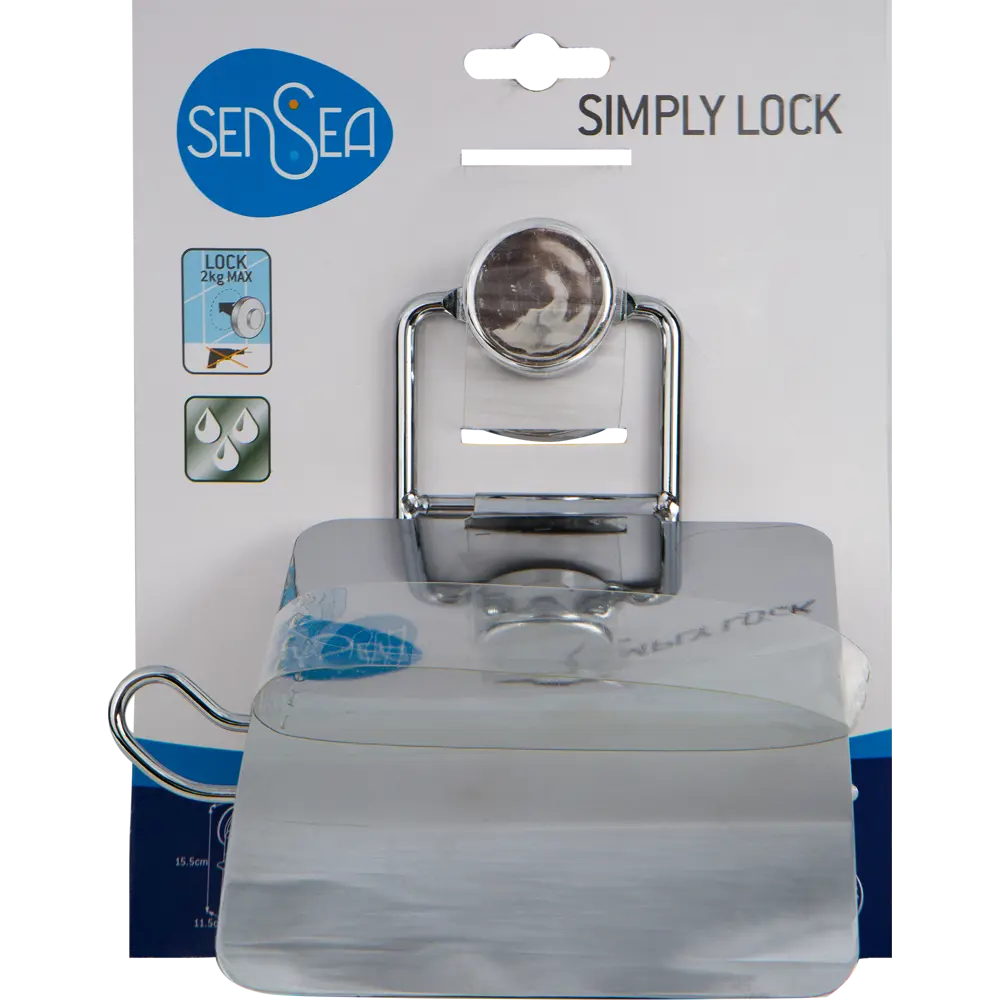 Держатель для туалетной бумаги Sensea «Simply Lock» на присоске, цвет хром STLM-2081414 - Вид №4