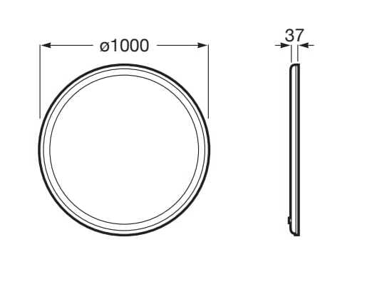 Круглое зеркало со встроенным настенным освещением Roca IRIDIA 81233 ARCH-00114011 - Вид №7