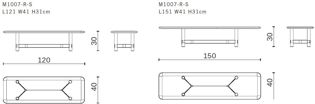 District Eight Низкий прямоугольный журнальный столик из дуба Stilt M1007-r  - Вид №5