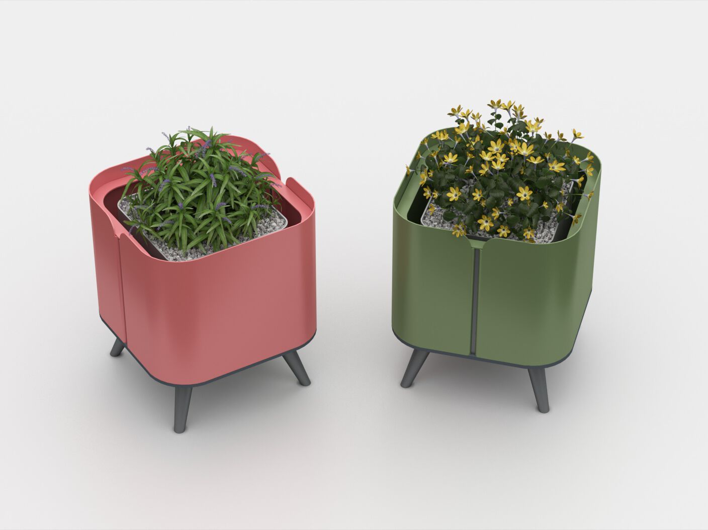 Оцинкованная стальная квадратная сеялка Viscio Urban Design ретро ARCH-00149309 - Вид №1