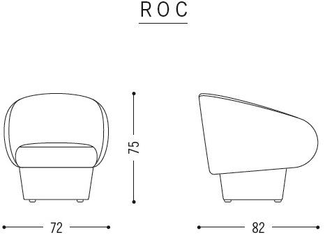 COR Кресло из ткани с подлокотниками Roc sun-id-1427152 - Вид №6