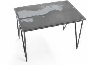 Moroso Прямоугольный журнальный столик из стали и хрусталя Aerozeppelin