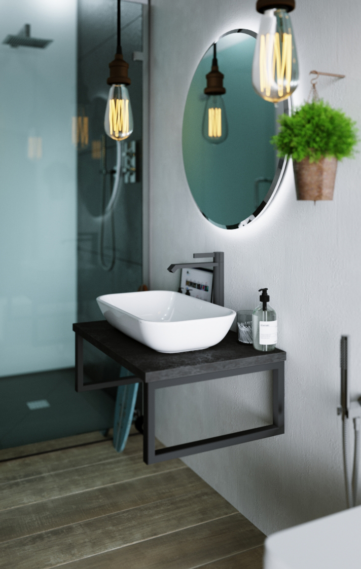 У85838 Столешница GRUNGE LOFT 100 Бетон темно-серый 1 Marka GRUNGE LOFT  - Вид №1