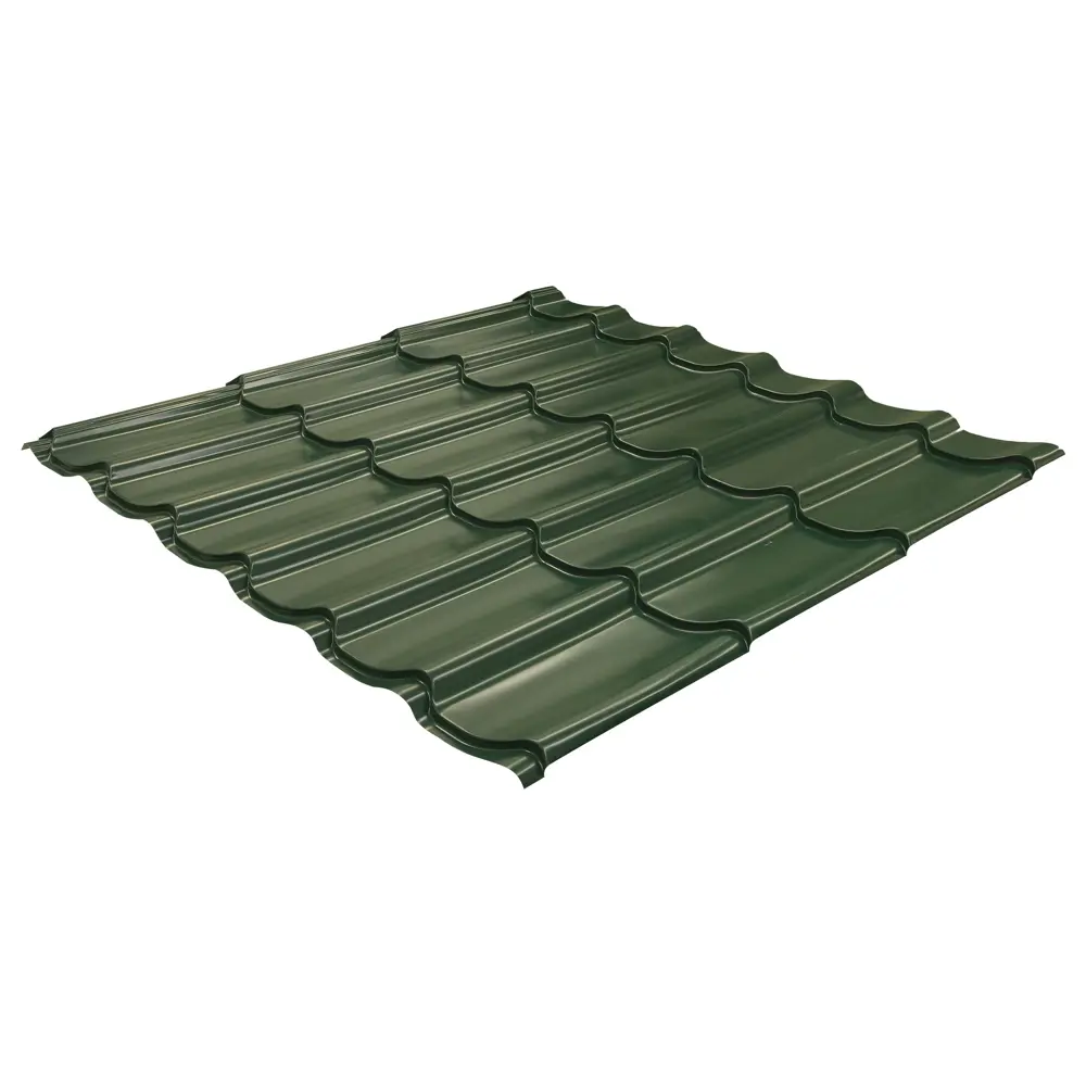 Металлочерепица 0.5 мм 1200x1180 мм RAL 6005 зеленый Santreyd STLM-2080484 - Вид №1
