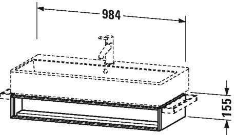 VA602809191 Vero Air Тумбочка подвесная Серо-коричневый декор Duravit - Вид №1